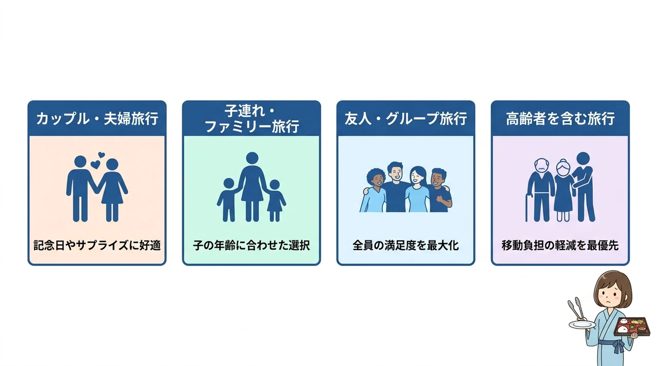 同行者別で考える部屋食とバイキングの選び方