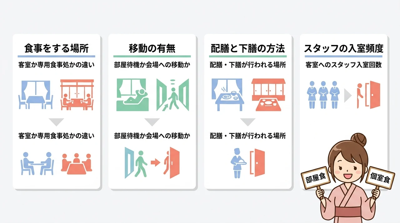 部屋食と個室食の基本的な違いを解説
