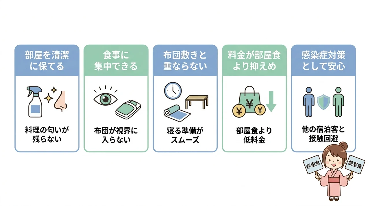 個室食を選ぶ5つのメリット