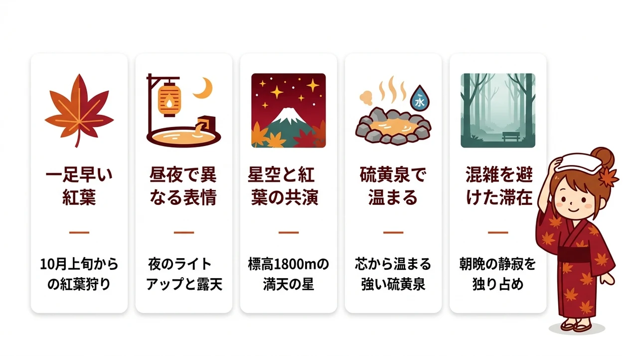 紅葉シーズンに宿泊する5つのメリット