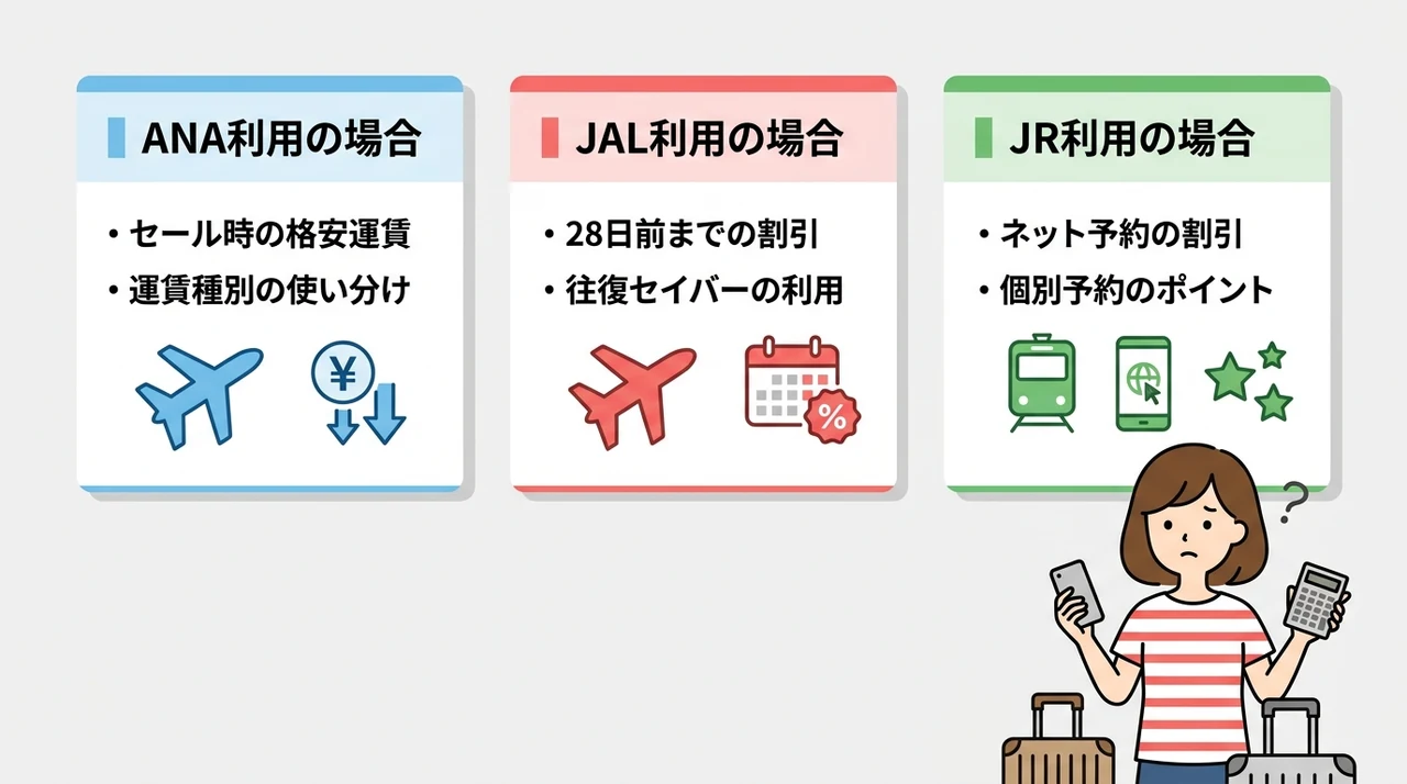 航空券とホテルを別々に予約する際の料金比較
