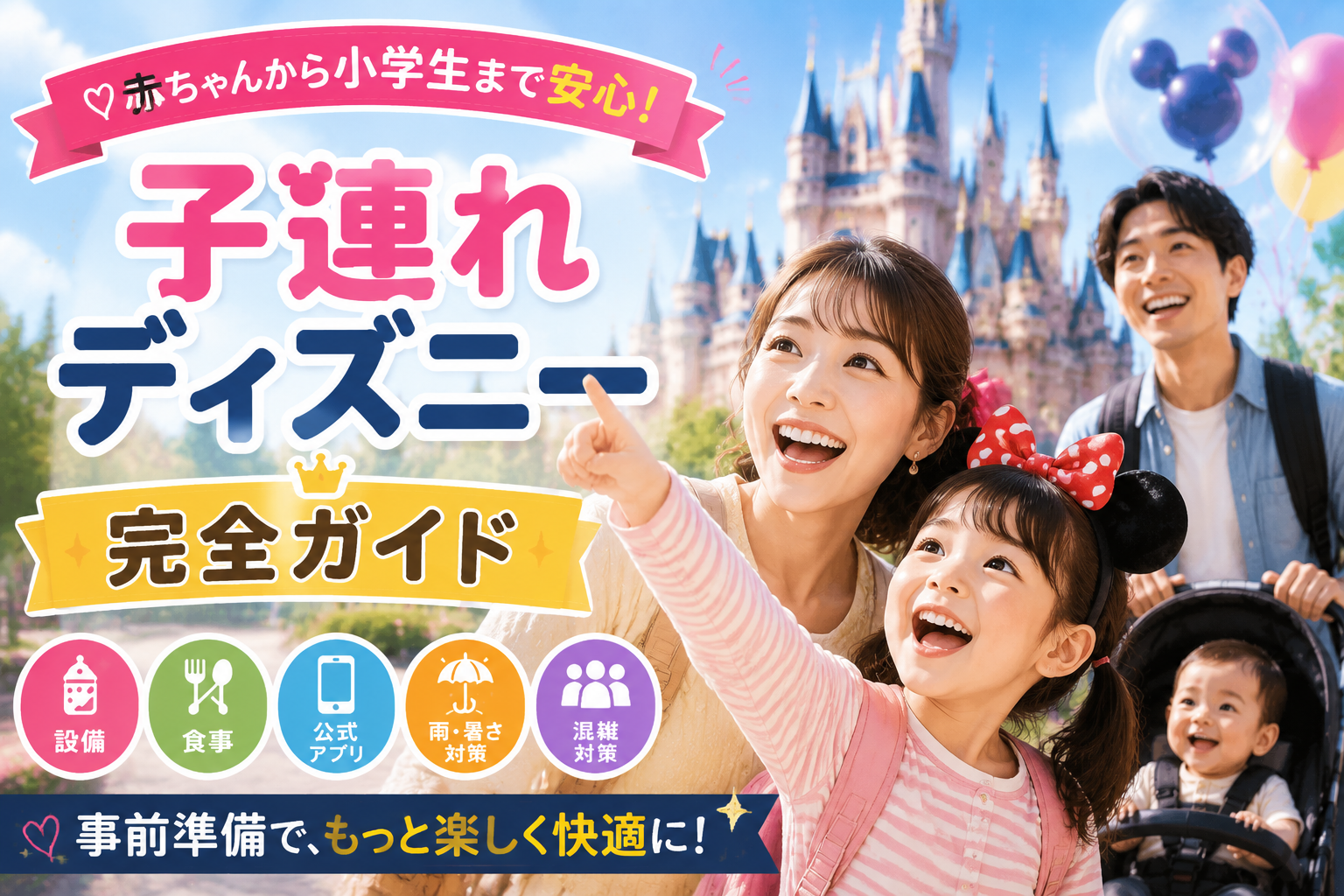 赤ちゃんから小学生までの子連れ家族向け東京ディズニーランド完全ガイド