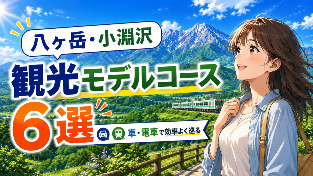 八ヶ岳・小淵沢の観光モデルコース6選を紹介するアイキャッチ画像