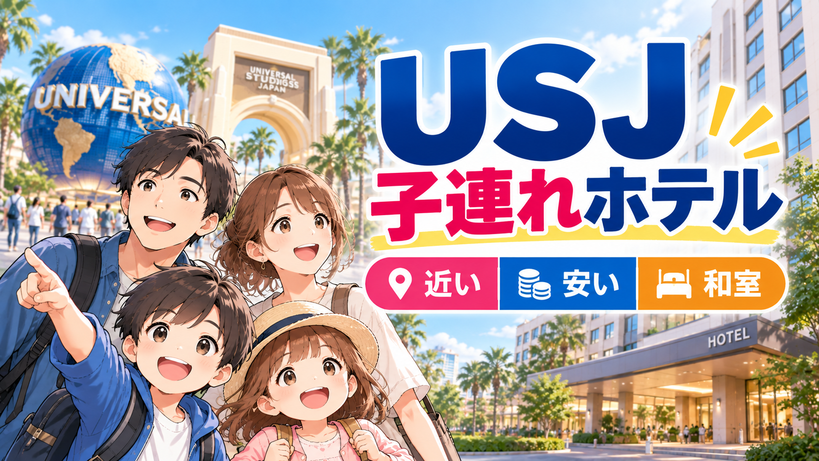 USJ子連れホテルおすすめ|近い・安い・和室で選ぶ家族向けホテル