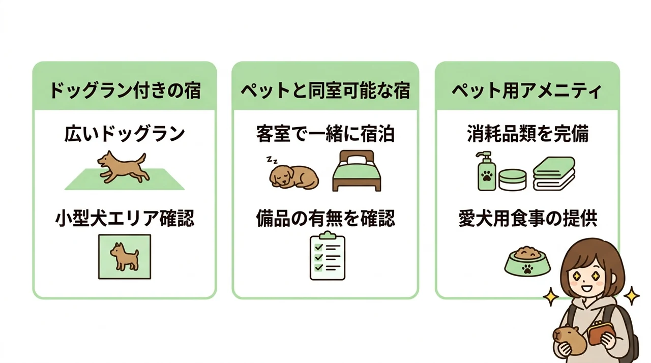 ペット同伴で泊まれるコスパ重視の宿