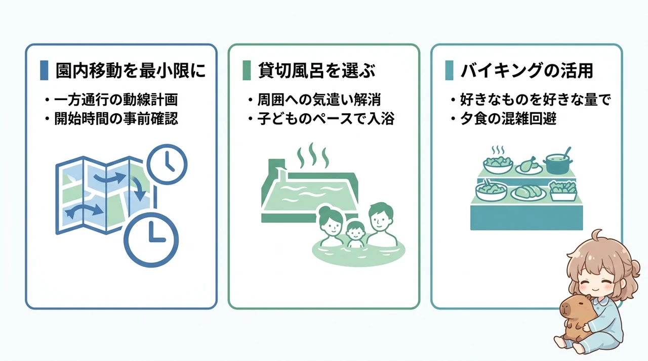 子連れ家族が那須どうぶつ王国周辺ホテルで疲れない3つのポイント