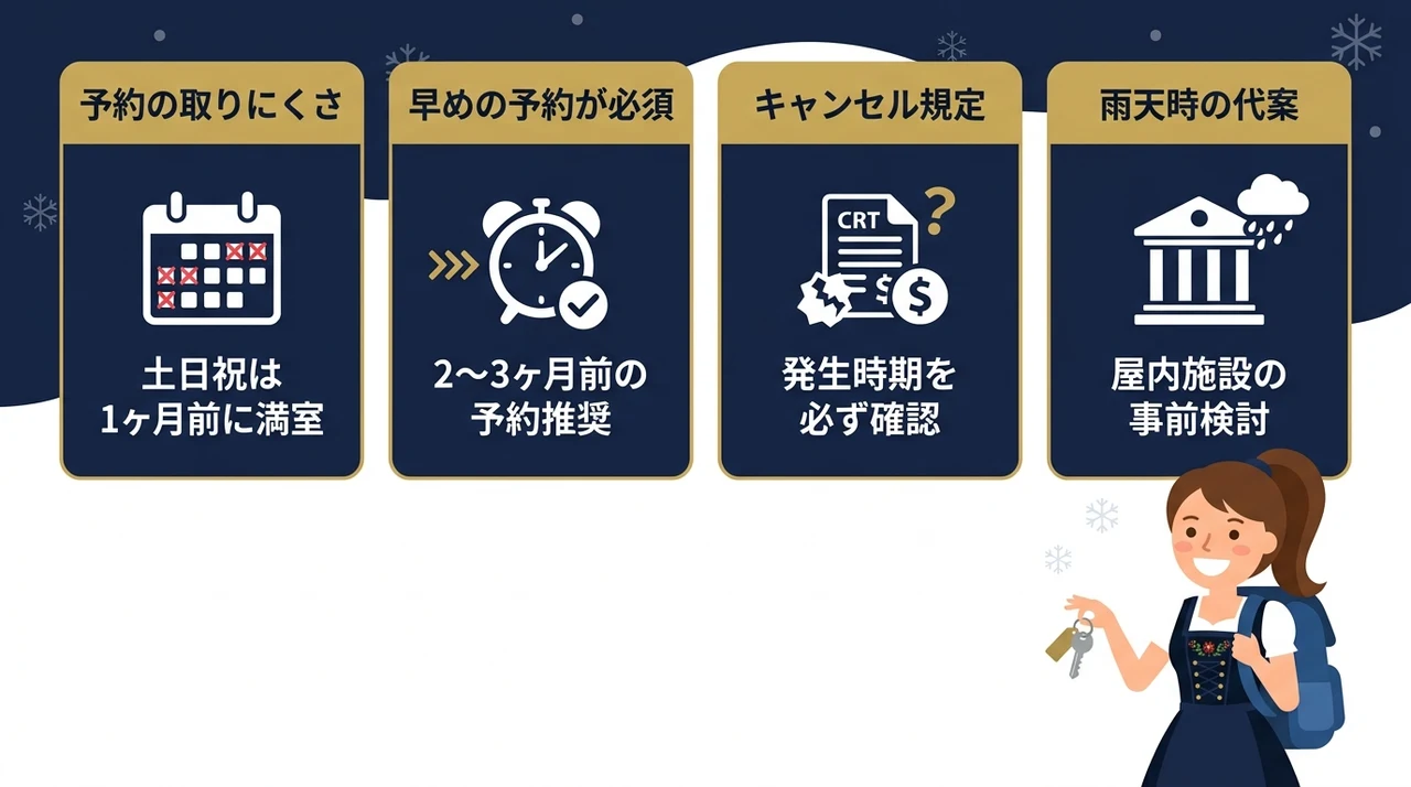 イルミネーション繁忙期の予約と注意点