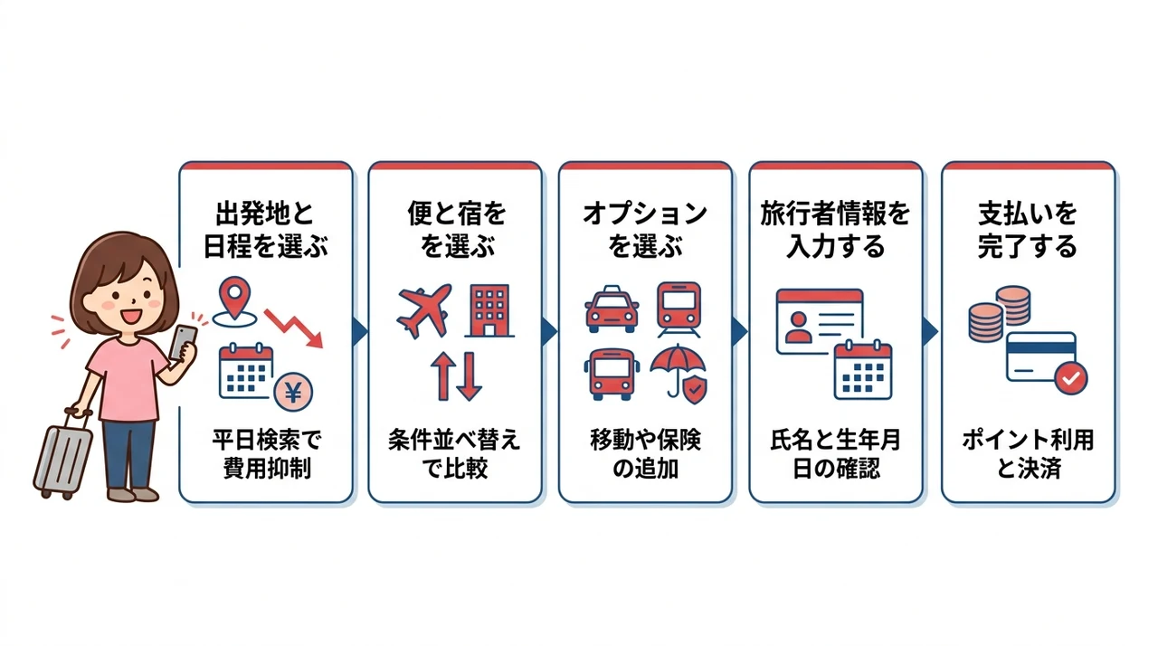 楽パックの予約方法を5つのステップで解説