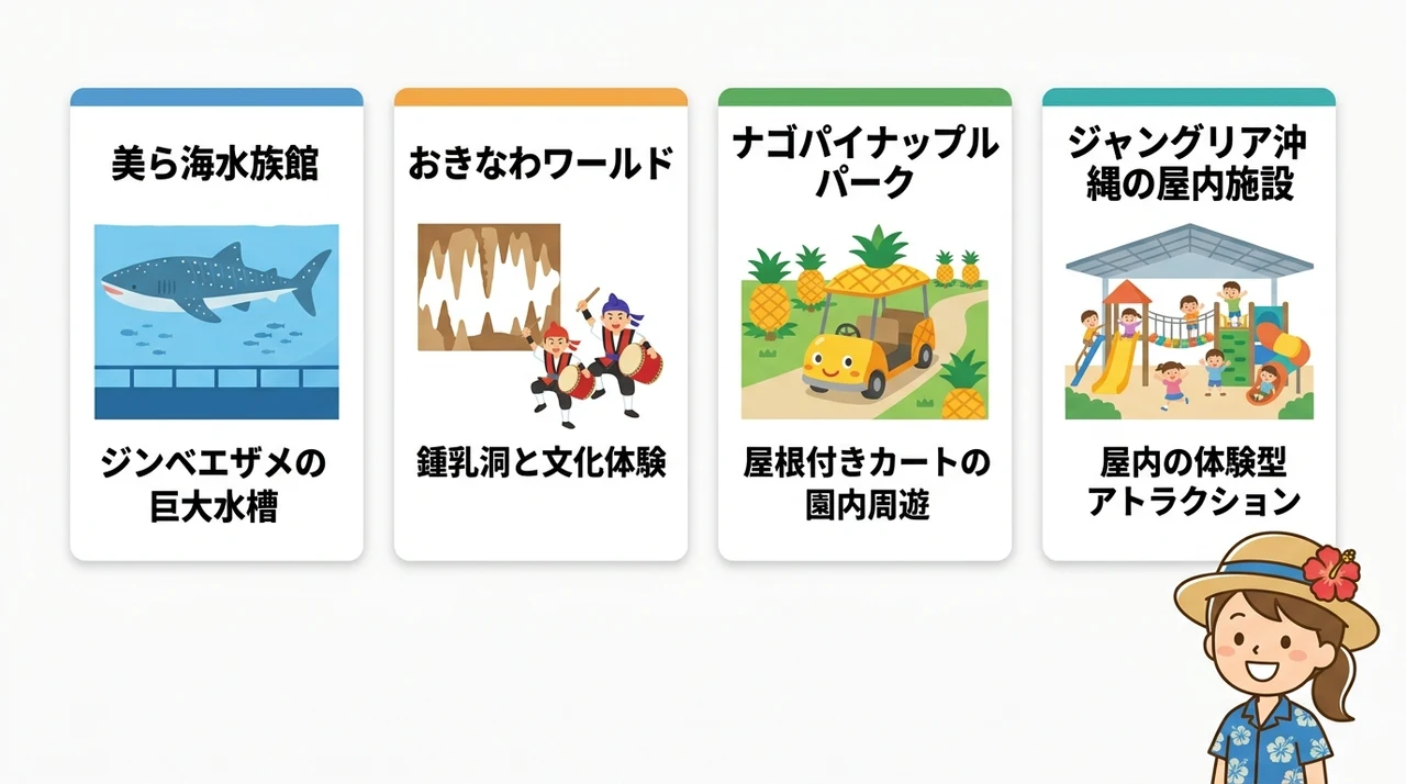 雨の日や台風でも楽しめる屋内スポット