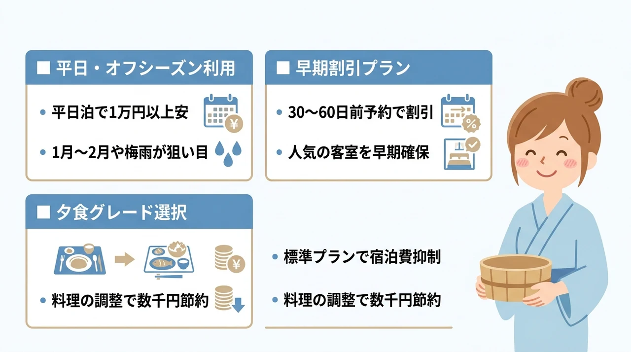 塩原温泉で露天風呂付き客室に安く泊まるコツ