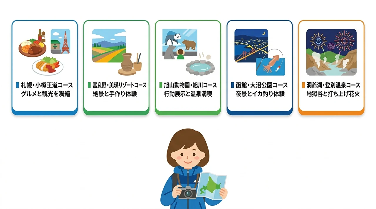 北海道3泊4日家族旅行のモデルコース5選