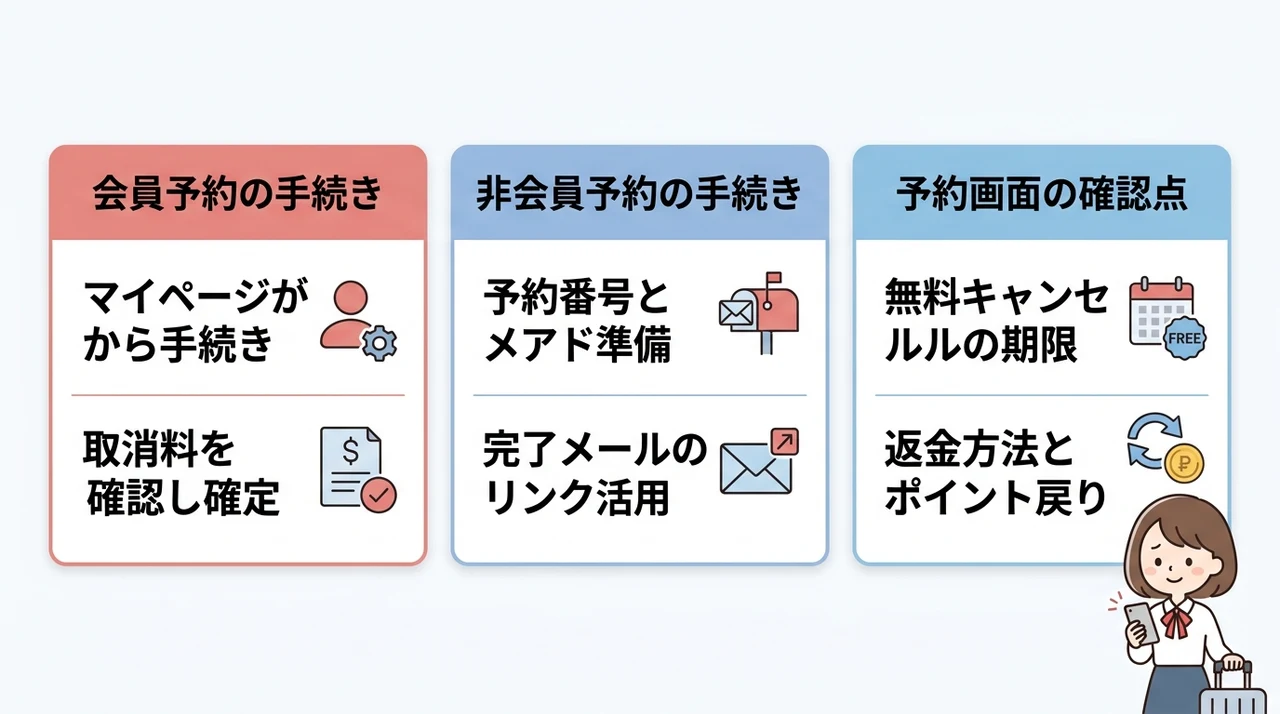 楽パックをキャンセルする手順と確認場所