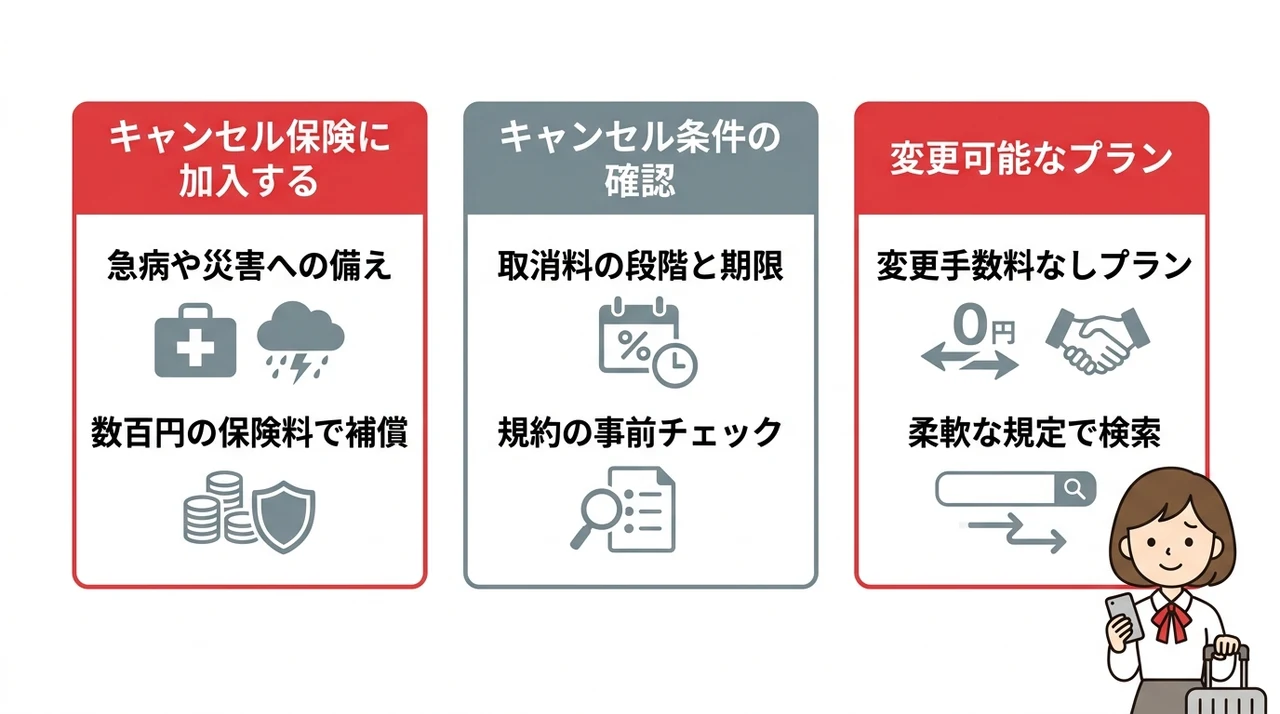 楽パックのキャンセル料を抑える3つの方法