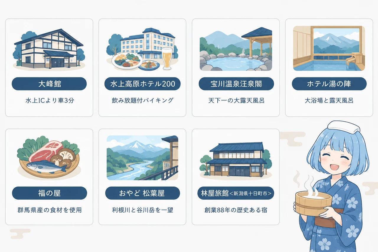 みなかみ温泉で源泉かけ流しを楽しめるおすすめ宿7選