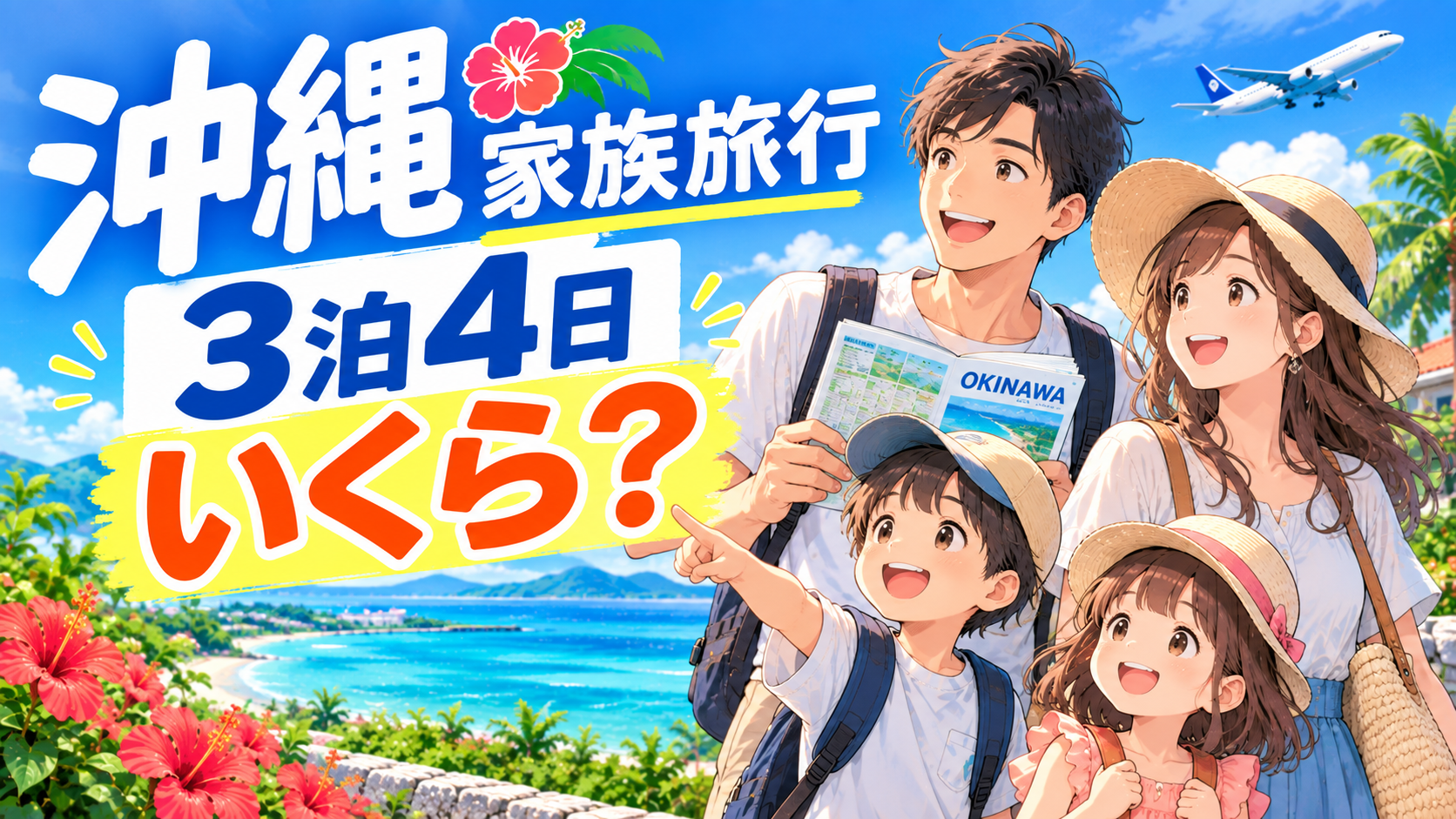 沖縄家族旅行3泊4日の予算を紹介する子連れファミリーのアイキャッチ画像