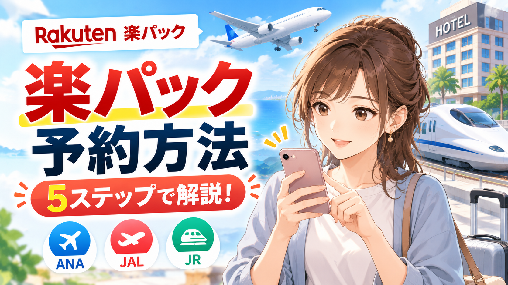 楽パックの予約方法を5ステップで解説するアイキャッチ画像