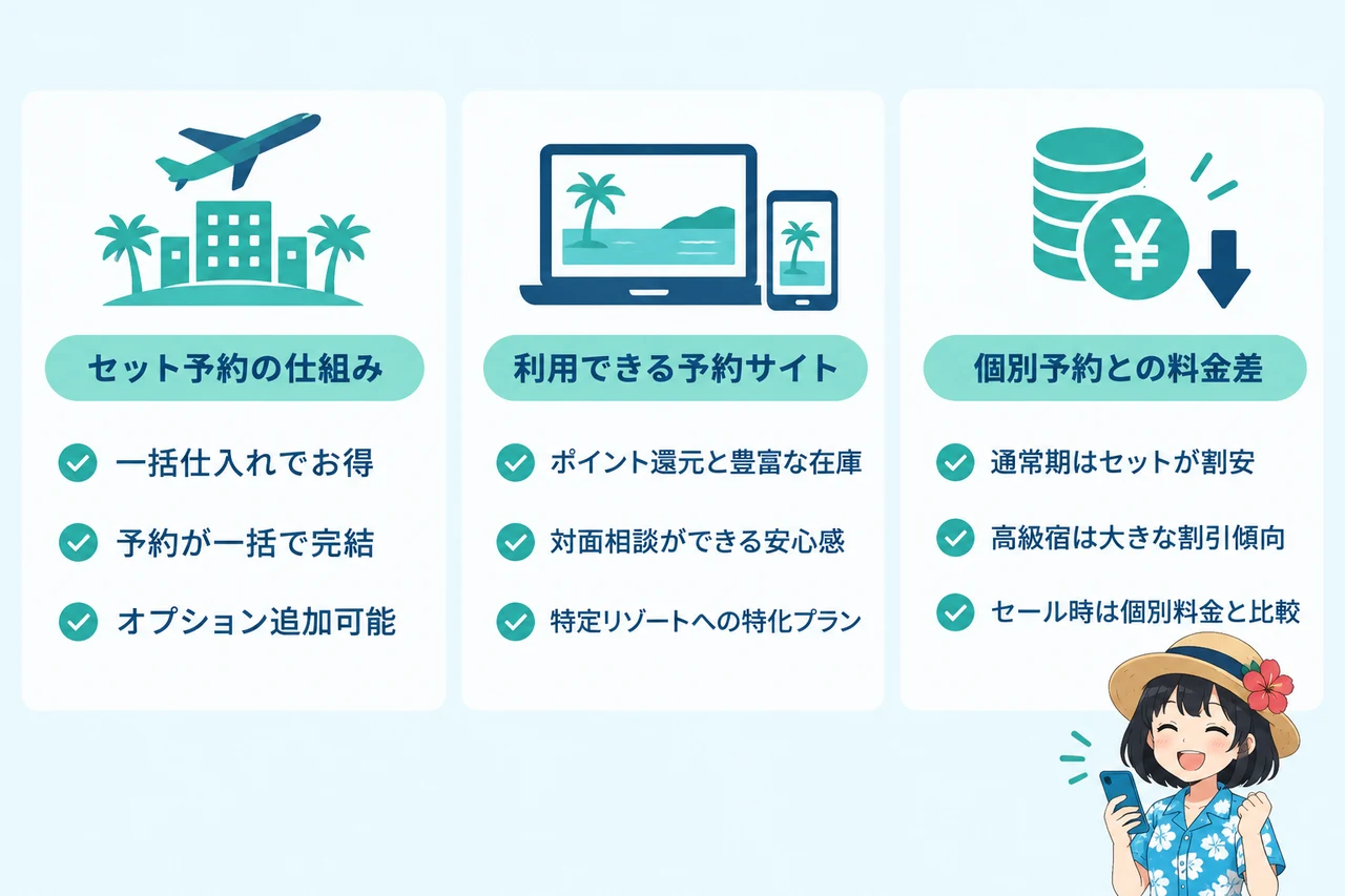 宮古島の航空券とホテルをセット予約する基本